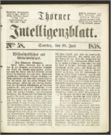 Thorner Intelligenzblatt 1858, Nro. 58
