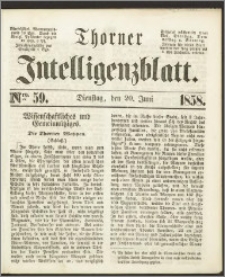 Thorner Intelligenzblatt 1858, Nro. 59