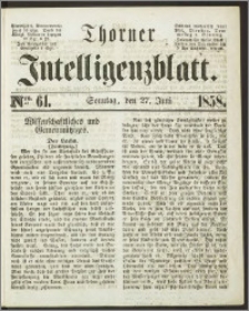Thorner Intelligenzblatt 1858, Nro. 61