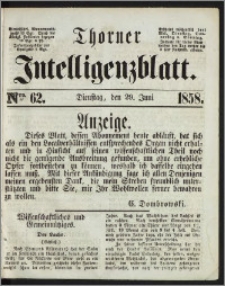 Thorner Intelligenzblatt 1858, Nro. 62