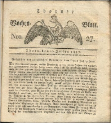 Thorner Wochen-Blatt 1817, Nro. 27