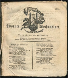 Thorner Wochenblatt 1831, Nro. 2 + Intelligenz Nachrichten