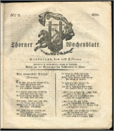 Thorner Wochenblatt 1831, Nro. 7 + Intelligenz Nachrichten