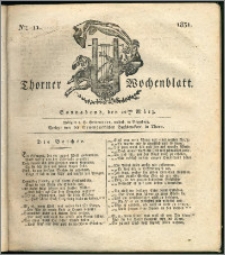 Thorner Wochenblatt 1831, Nro. 11 + Intelligenz Nachrichten