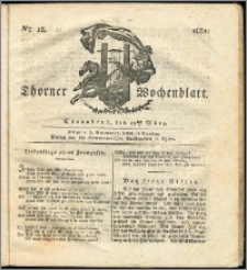 Thorner Wochenblatt 1831, Nro. 12 + Intelligenz Nachrichten