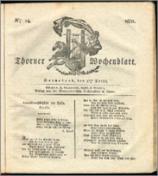 Thorner Wochenblatt 1831, Nro. 14 + Intelligenz Nachrichten