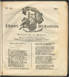Thorner Wochenblatt 1831, Nro. 23 + Intelligenz Nachrichten