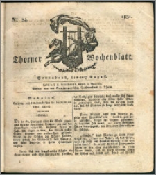 Thorner Wochenblatt 1831, Nro. 34 + Intelligenz Nachrichten