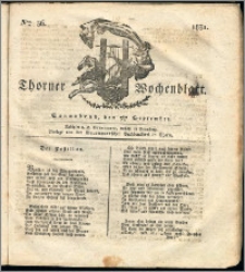 Thorner Wochenblatt 1831, Nro. 36 + Intelligenz Nachrichten