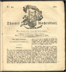 Thorner Wochenblatt 1831, Nro. 45 + Intelligenz Nachrichten