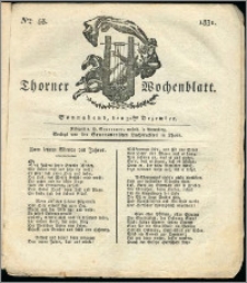 Thorner Wochenblatt 1831, Nro. 53 + Intelligenz Nachrichten