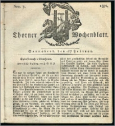 Thorner Wochenblatt 1832, Nro. 7 + Intelligenz Nachrichten