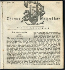 Thorner Wochenblatt 1832, Nro. 16 + Intelligenz Nachrichten