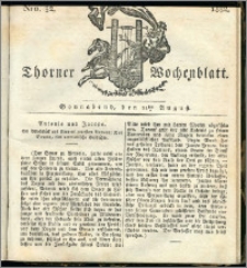Thorner Wochenblatt 1832, Nro. 32 + Intelligenz Nachrichten