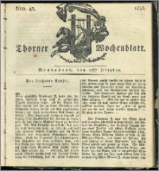 Thorner Wochenblatt 1832, Nro. 43 + Beilage