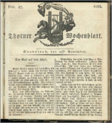Thorner Wochenblatt 1832, Nro. 47 + Beilage