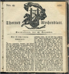 Thorner Wochenblatt 1832, Nro. 49 + Beilage, II. Beilage, Extra Blatt