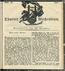 Thorner Wochenblatt 1832, Nro. 51 + Beilage