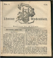 Thorner Wochenblatt 1834, Nro. 7 + Beilage