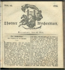 Thorner Wochenblatt 1834, Nro. 18 + Beilage