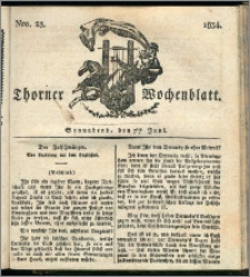 Thorner Wochenblatt 1834, Nro. 23 + Beilage