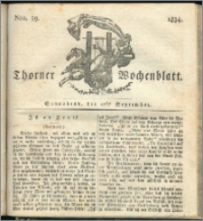 Thorner Wochenblatt 1834, Nro. 39