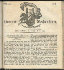 Thorner Wochenblatt 1834, Nro. 41 + Beilage