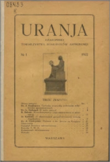 Uranja 1922, R. 1 nr 1