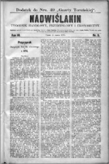 Nadwiślanin : tygodnik handlowy, przemysłowy i ekonomiczny 1875, R. 3 nr 9