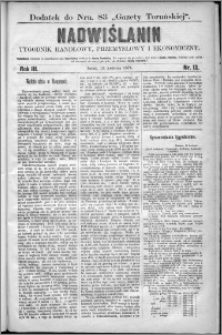 Nadwiślanin : tygodnik handlowy, przemysłowy i ekonomiczny 1875, R. 3 nr 13