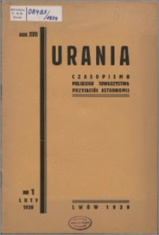 Urania 1939, R. 17 nr 1 (63)