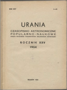 Urania 1954, R. 25 nr 1