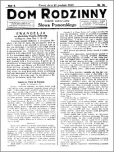 Dom Rodzinny : dodatek tygodniowy Słowa Pomorskiego, 1930.12.12 R. 6 nr 50