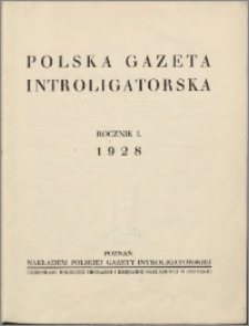 Polska Gazeta Introligatorska 1928, R. 1 nr 1