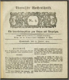 Thornische Wochenschrift 1825, Nro. 3 + Beilage