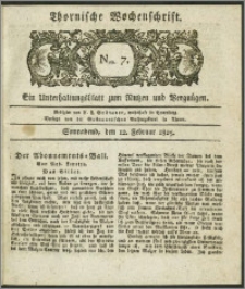 Thornische Wochenschrift 1825, Nro. 7