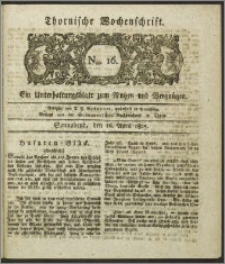 Thornische Wochenschrift 1825, Nro. 16