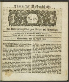 Thornische Wochenschrift 1825, Nro. 17