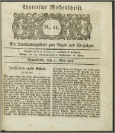 Thornische Wochenschrift 1825, Nro. 21 + Beilage