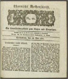 Thornische Wochenschrift 1825, Nro. 22 + Beilage