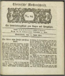 Thornische Wochenschrift 1825, Nro. 24 + Beilage