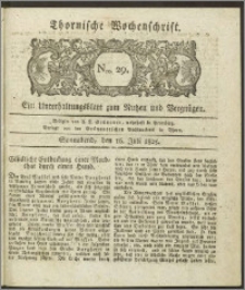 Thornische Wochenschrift 1825, Nro. 29 + Beilage