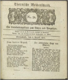 Thornische Wochenschrift 1825, Nro. 32 + Beilage