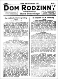 Dom Rodzinny : dodatek tygodniowy Słowa Pomorskiego, 1931.01.30 R. 7 nr 5