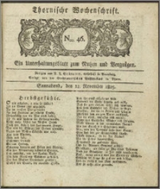 Thornische Wochenschrift 1825, Nro. 46