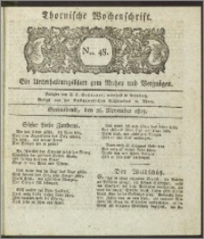 Thornische Wochenschrift 1825, Nro. 48