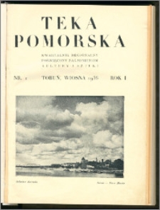 Teka Pomorska 1936, R. 1, nr 1