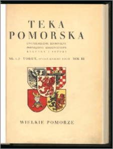 Teka Pomorska 1938, R. 3, nr 1-2