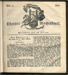 Thorner Wochenblatt 1835, Nro. 3 + Beilage