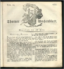 Thorner Wochenblatt 1835, Nro. 13 + Beilage